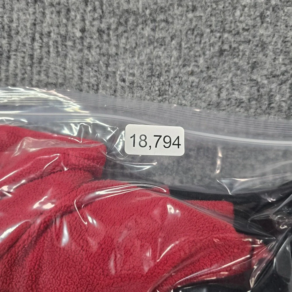 Vintage The‎ North Face Jacket Mens Medium Red Black Fleece Full Zip Hiking